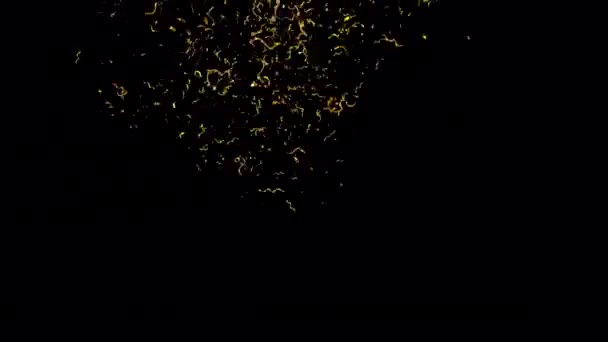 Explosiones Explosión Confetti Oro Con Canal Alpha — Vídeos de Stock