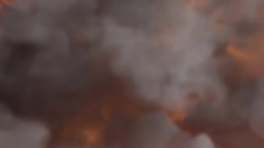 Alfa kanalı ile yakın çekim duman patlaması geçişi.