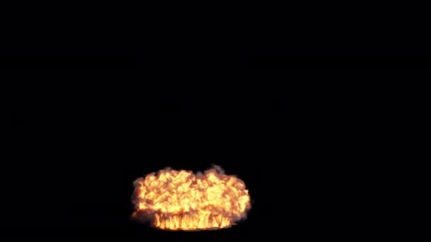 Izolovaný Pozemní Požární Kouř Exploze Stoupající Vzduchu Alfa Kanálem — Stock video