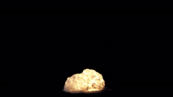 Elszigetelt Földi Tűz Füst Robbanás Emelkedik Levegőbe Alpha Csatorna — Stock videók
