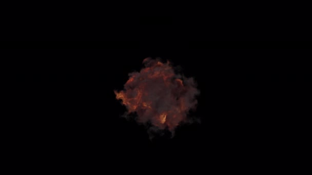 Izolovaná Náhubek Požární Kouř Exploze Alfa Kanálem — Stock video
