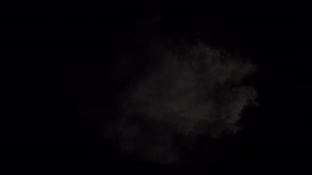 Μεμονωμένα Πυρά Εδάφους Έκρηξη Καπνού Πάνω Όψη Κανάλι Άλφα — Αρχείο Βίντεο