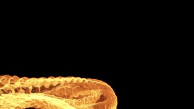 Ateş püskürtücü siyah arkaplanda izole edildi