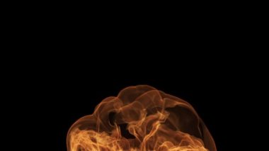 Ateş püskürtücü siyah arkaplanda izole edildi