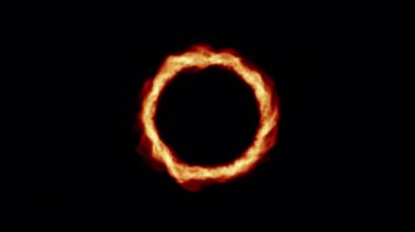 Ateş çemberi alfa arkaplanında yanıp sönüyor