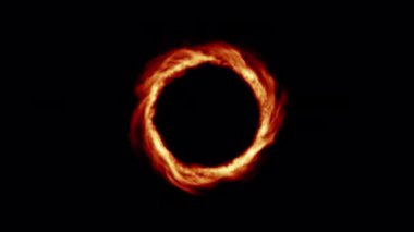 Ateş çemberi alfa arkaplanında yanıp sönüyor