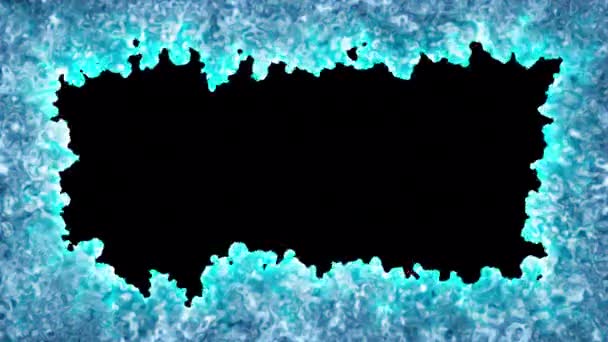 Transición Borde Brillante Hielo Azul Abstracto Sobre Fondo Alfa — Vídeo de stock