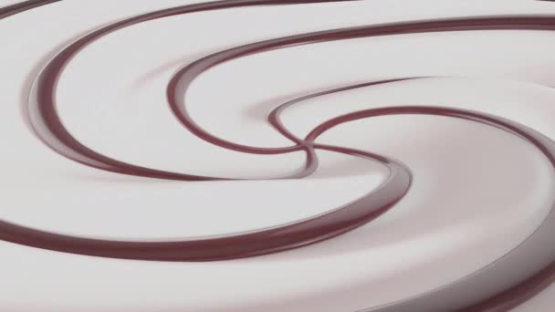 Iogurte Com Geléia Chocolate Redemoinho Looping Fundo — Vídeo de Stock