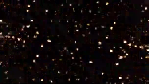 4Kのアルファ背景に輝く黄金のボケ粒子 — ストック動画