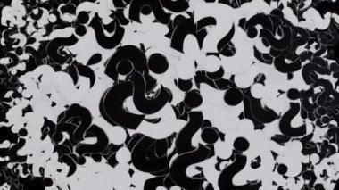 Siyah ve Beyaz Soru İşareti Alfa arkaplanında izole edildi