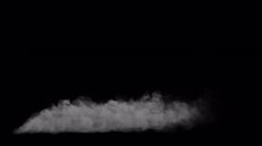 4K 'da alfa arkaplanında beyaz toprak dumanı yayılıyor