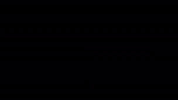 ブラック クエスチョン マークを拡大するアルファ背景に孤立 — ストック動画