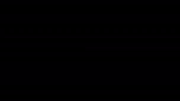 ブラック クエスチョンの拡大マークの遷移アルファ背景に孤立 — ストック動画