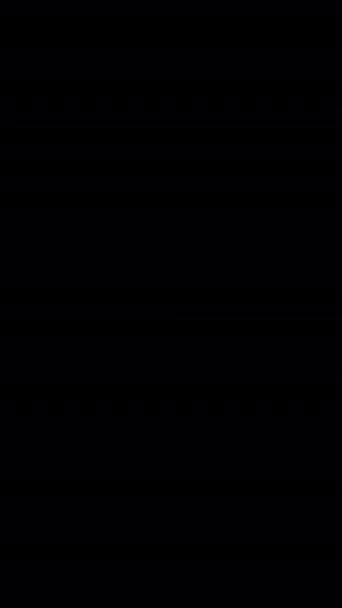 Yükselen Siyah Soru Şaretli Dikey Geçiş Videosu Alfa Arkaplanında Izole — Stok video