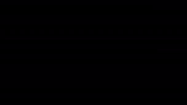 ブラック クエスチョンマーク遷移アルファ背景に絶縁 — ストック動画