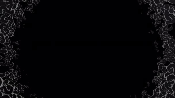 Siyah Soru Şareti Alfa Arkaplanında Izole Edildi — Stok video