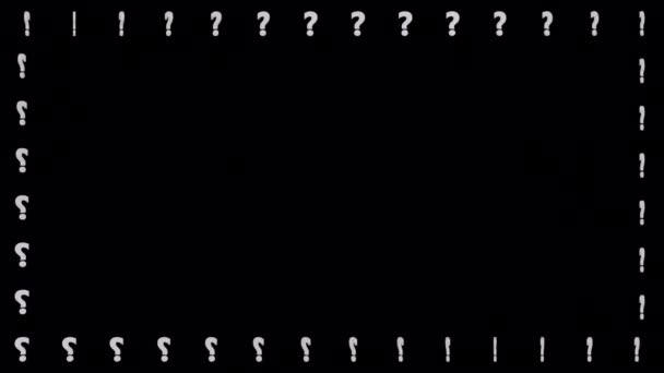 White Question Mark Frame Isolierte Schleife Auf Alpha Hintergrund — Stockvideo