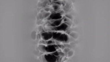 Beyaz duman üfleme geçişi alfa arka planda merkezden ortaya çıktı