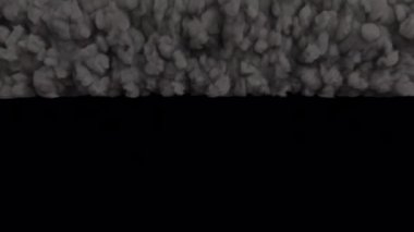 Duman fırtınası alfa geçişi için kameraya hareket ediyor