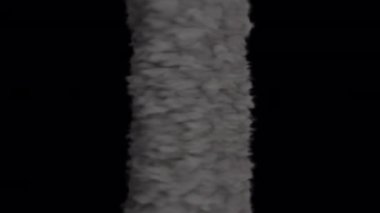 Alfa arka planında dönen kasırga girdabı dumanı