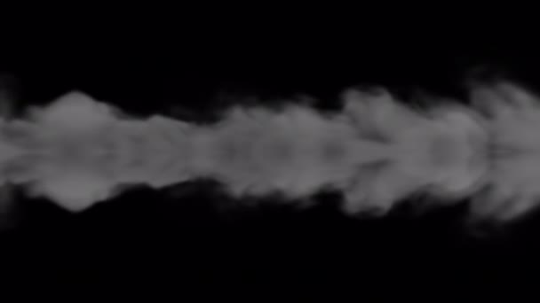 Abstraktní Bílý Kouř Fouká Alfa Pozadí — Stock video