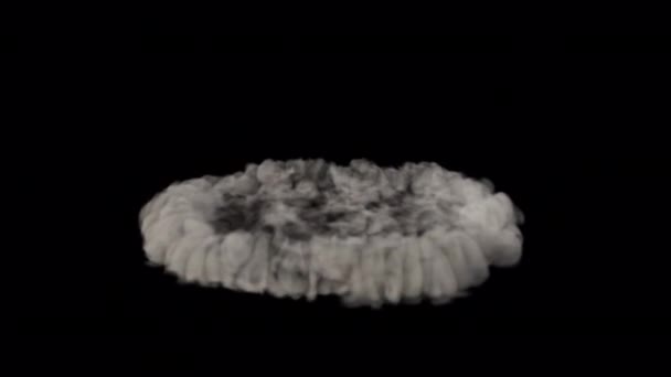 Дымовая Ударная Волна Обнаружена Изолированной Альфа Фоне — стоковое видео