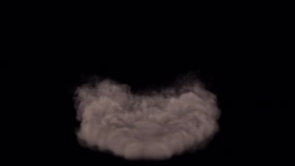 Dymu Gruntowego Wiejącego Pyłu Pętli Tle Alfa — Wideo stockowe