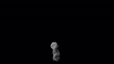 Yükselen duman izi alfa arkaplanında izole edildi