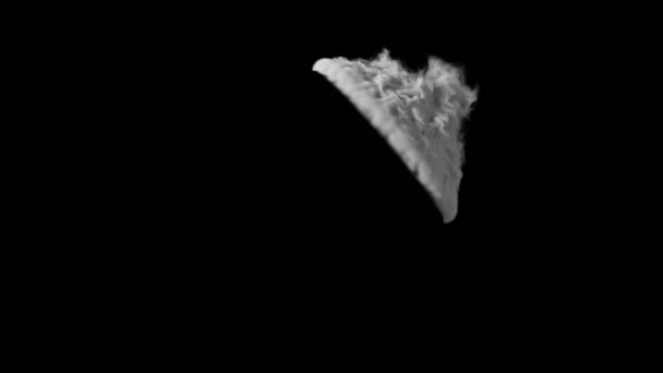 煙の吹く遷移はアルファ背景に隔離されたカバースフィアオーバーレイを明らかにする — ストック動画