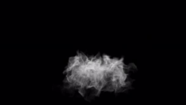 Powietrze Biały Dym Wydmuchiwania Nakładki Izolowane Tle Alfa — Wideo stockowe