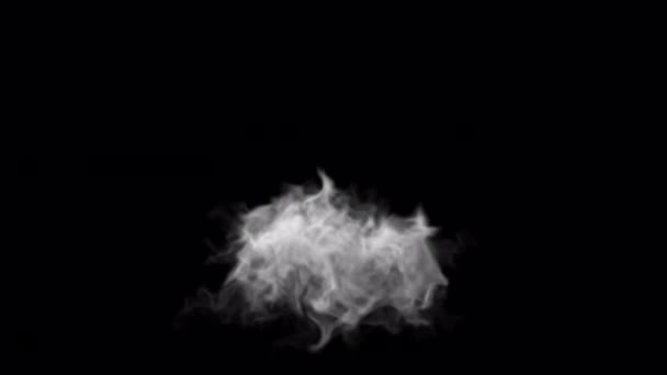 Powietrze Biały Dym Wydmuchiwania Nakładki Izolowane Tle Alfa — Wideo stockowe