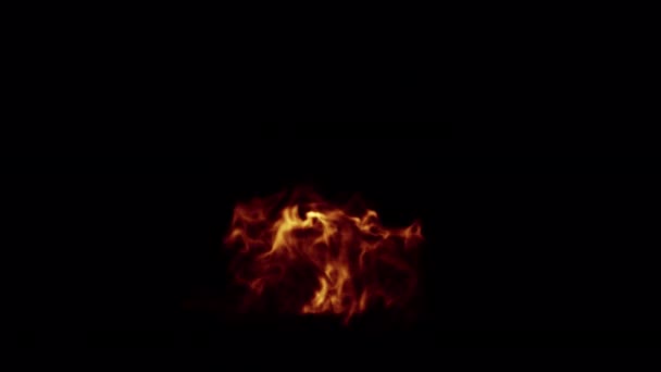 火災4Kでアルファ背景に隔離されたオーバーレイを吹いて — ストック動画