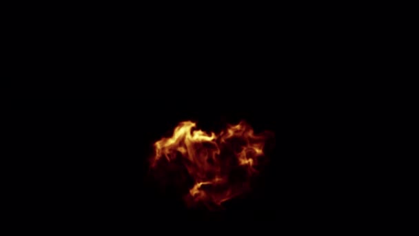 Fire Blowing Překrytí Izolované Alfa Pozadí — Stock video