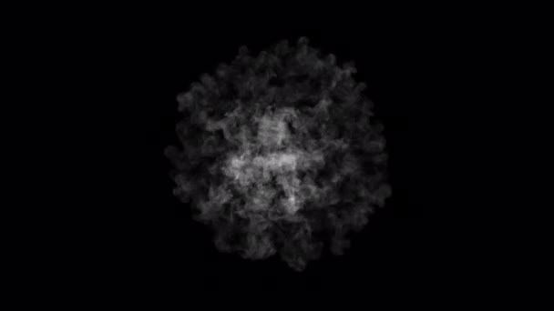 在4K的 背景上孤立的空中白烟冲击波覆盖 — 图库视频影像
