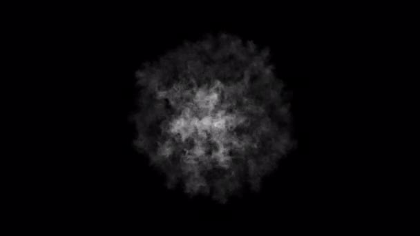 在4K的 背景上孤立的空中白烟冲击波覆盖 — 图库视频影像