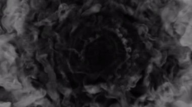 Duman şok dalgası üfleme geçişi alfa arka planında izole edilmiş örtüyü ortaya çıkardı