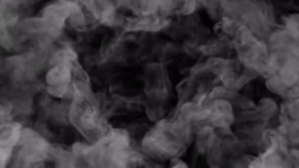 Přechod Kouřové Rázové Vlny Odhaluje Překrytí Izolované Alfa Pozadí — Stock video