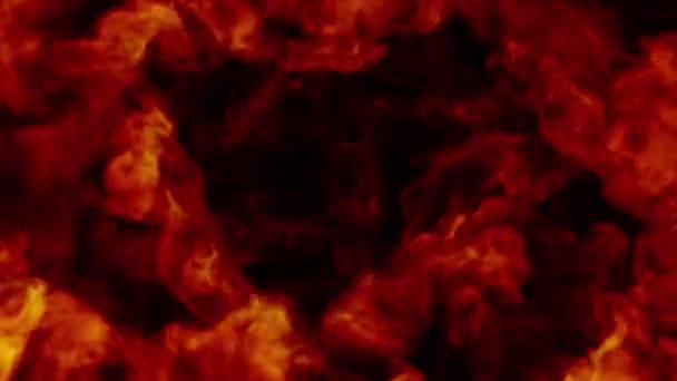 火焰冲击波转换揭示了在 背景下隔离的叠层 — 图库视频影像