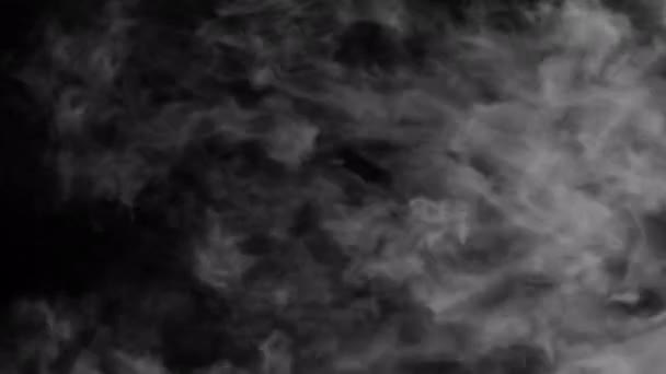 Røykbølge Blåseovergang Avslører Overlapping Isolert Alfabakgrunn – stockvideo