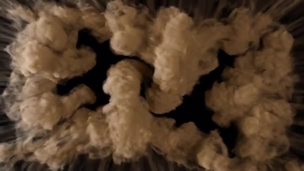 Sihirli Kahverengi Duman Şok Dalgası Geçişi Alfa Arka Planında Izole — Stok video