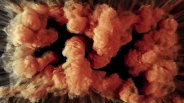 Μαγικός Πορτοκαλί Καπνός Shockwave Φυσώντας Μετάβαση Αποκαλύπτουν Επικάλυψη Απομονώνονται Άλφα — Αρχείο Βίντεο