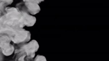 Duman şok dalgası üfleme geçişi alfa arka planında izole edilmiş örtüyü ortaya çıkardı