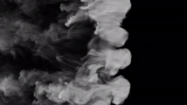 烟雾冲击波转换揭示了在 背景下隔离的叠层 — 图库视频影像