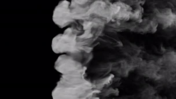 煙の衝撃波が遷移を吹いてアルファ背景に隔離されたオーバーレイを明らかに — ストック動画