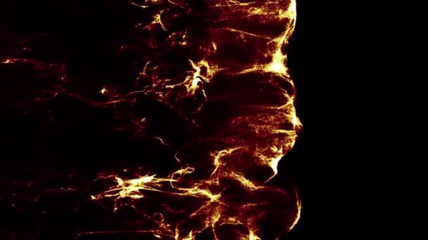 Вогонь Частинки Ударної Хвилі Перехід Виявлення Накладання Ізольовані Альфа Фоні — стокове відео