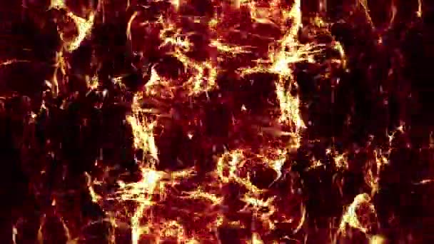 火災粒子衝撃波吹いて遷移は アルファ背景に孤立オーバーレイを明らかに — ストック動画
