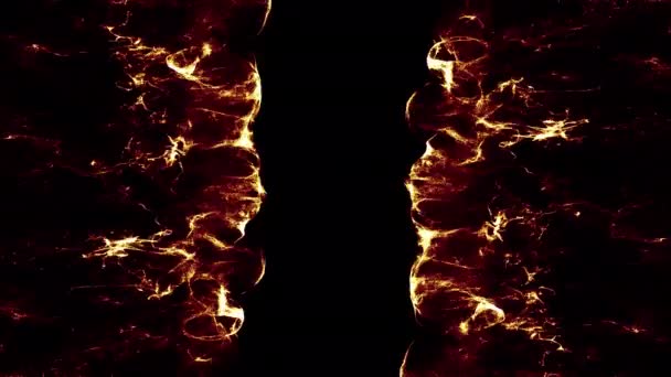 Fire Particle Shockwave Blowing Transition Reveal Overlay Isolated Alpha Background — Stock Video