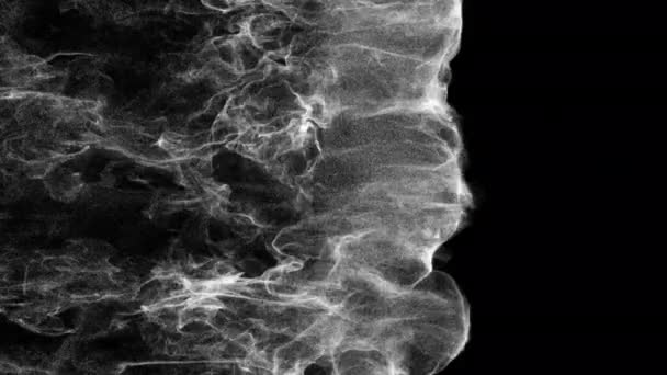 烟雾粒子冲击波的转换揭示了在 背景下隔离的叠层 — 图库视频影像