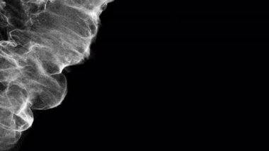 Duman parçacığı şok dalgası üfleme geçişi alfa arka planında izole edilmiş örtüyü ortaya çıkardı