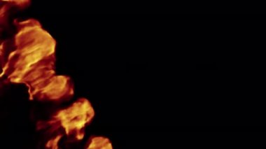 Yangın şok dalgası üfleme geçişi alfa arkaplanında izole edilmiş örtüyü ortaya çıkardı